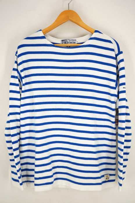 FILEUSE DARVOR × BLUE BLUE （フィルズダルボーブルーブルー） ボーダーニットTシャツ メンズ トップス
