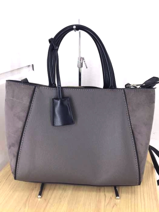 ZARA BASIC（ザラベーシック） スウェード×レザー切替2WAYバッグ ショルダーバッグ ハンドバッグ レディース バッグ