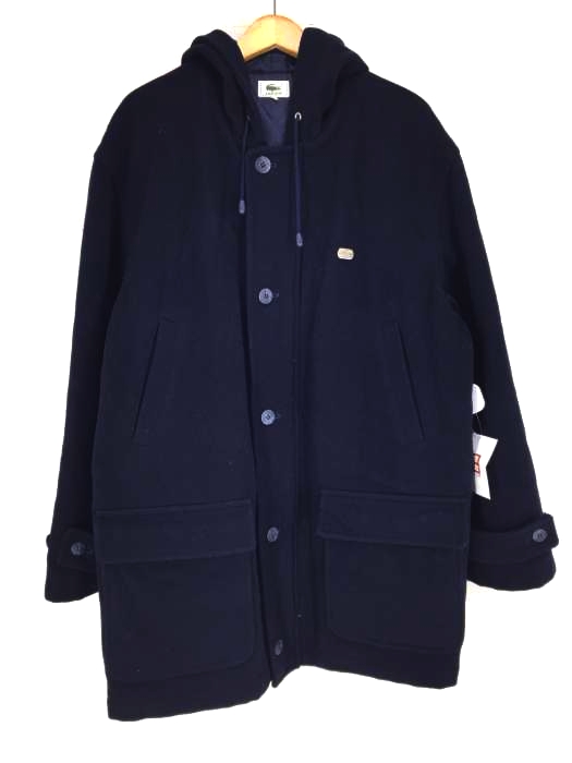 LACOSTE（ラコステ） ロゴパッチフード付きコート メンズ アウター