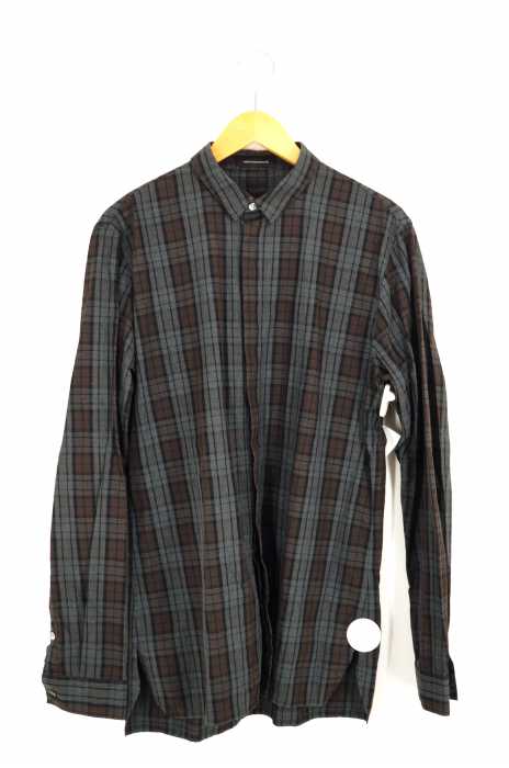 KRIS VAN ASSCHE(クリスヴァンアッシュ) チェック柄比翼ボタンシャツ メンズ トップス