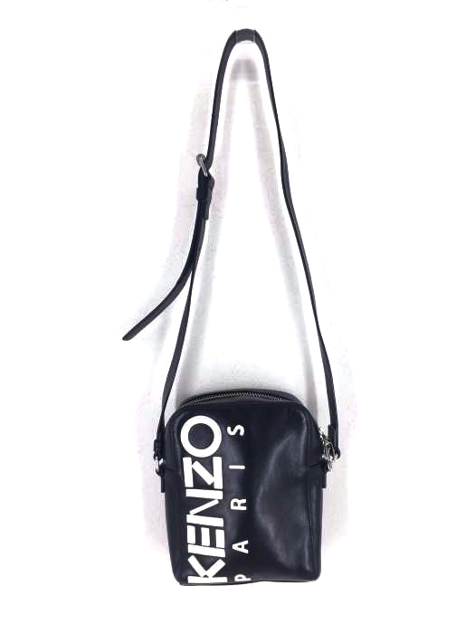 KENZO（ケンゾー） LEATHER LOGO CROSS BODY BAG ロゴプリントショルダーバッグ レディース バッグ