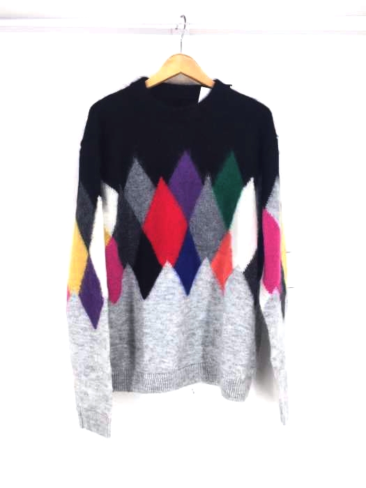 uniform experiment（ユニフォームエクスペリメント） ARGYLE MOHAIR CREWNECK KNIT メンズ トップス