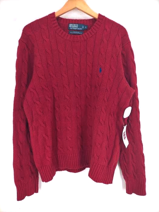 POLO RALPH LAUREN(ポロラルフローレン) クルーネックコットンニットセーター レディース トップス