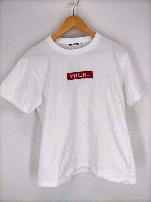MILKFED.（ミルクフェド） SS TEE EMBROIDERED BAR レディース トップス