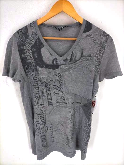 NEIL BARRETT（ニールバレット） Vネック プリントTシャツ レディース トップス