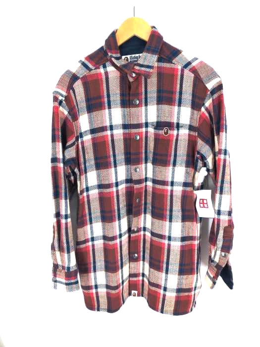 A BATHING APE(アベイシングエイプ) チェックヘビーネルシャツ レディース トップス