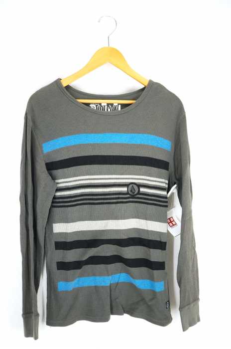 VOLCOM（ヴォルコム） ボーダー柄長袖カットソー メンズ トップス