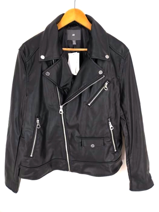 H&M（エイチアンドエム） フェイクレザーダブルライダースジャケット メンズ アウター