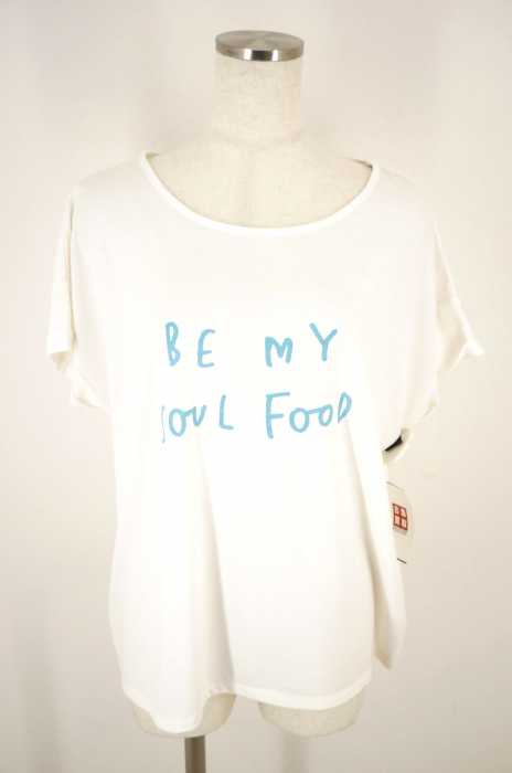 gelato pique (ジェラートピケ) BE MY SOUL FOOD ロゴTシャツ レディース トップス