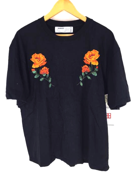LEGENDA（レジェンダ） Bloodline Rose Embriodery ルーズシルエットクルーネックTシャツ メンズ トップス