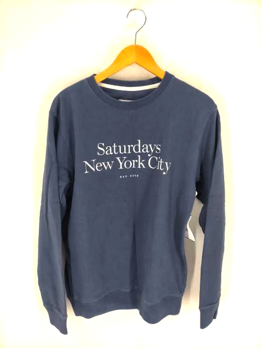 SATURDAYS Surf NYC(サタデーズサーフニューヨーク) ロゴ クルーネックスウェット メンズ トップス