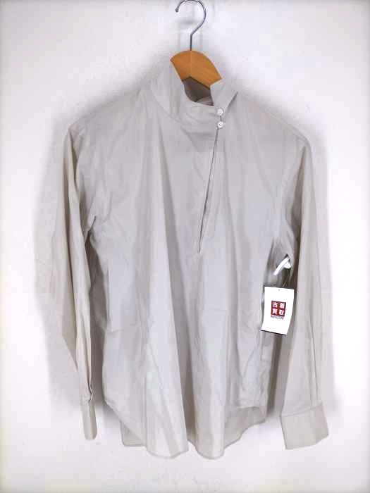 LOEFF（ロエフ） コットンシルク タイ スタンドカラーブラウス† レディース トップス