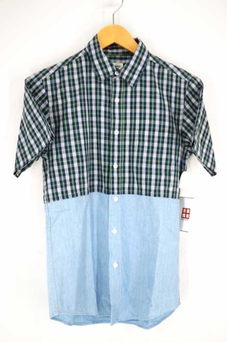 MR.GENTLEMAN (ミスタージェントルマン) S/S 切替ボタンシャツ メンズ トップス