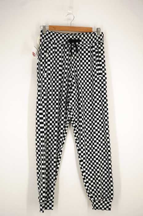 JOYRICH (ジョイリッチ) チェッカーフラッグ ベロア メンズ パンツ