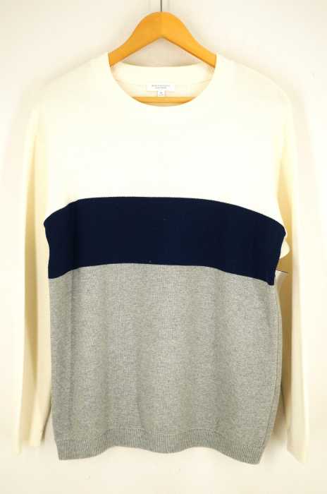 BEAUTY & YOUTH UNITED ARROWS (ビューティーアンドユースユナイテッドアローズ) BY ミラノリブ パネルボーダー ウォッシャブル ニット メンズ トップス