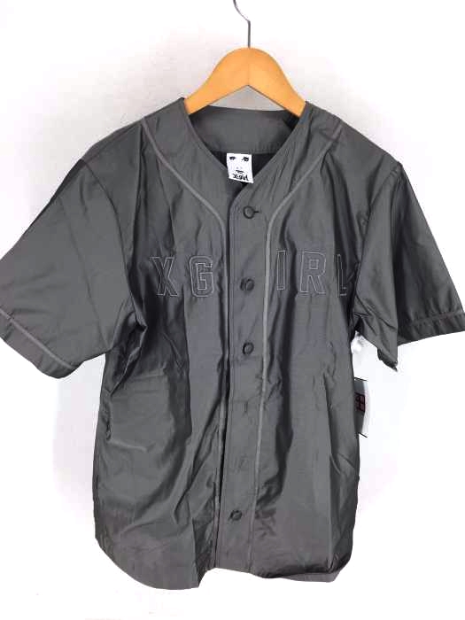X-girl（エックスガール） SHINY BASEBALL SHIRT レディース トップス