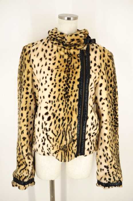 SISLEY （シスレー） フェイクファーシングルライダースジャケット レディース アウター