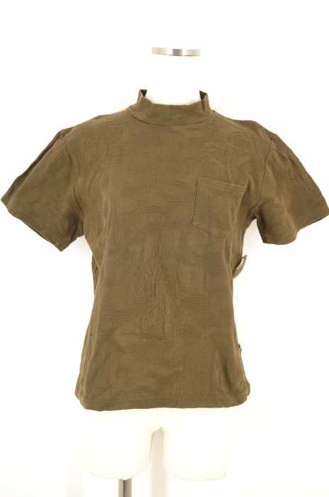 HYSTERIC GLAMOUR (ヒステリックグラマー) WOODLAND GUITAR総柄ジャカード ポケ付ハイネック レディース トップス