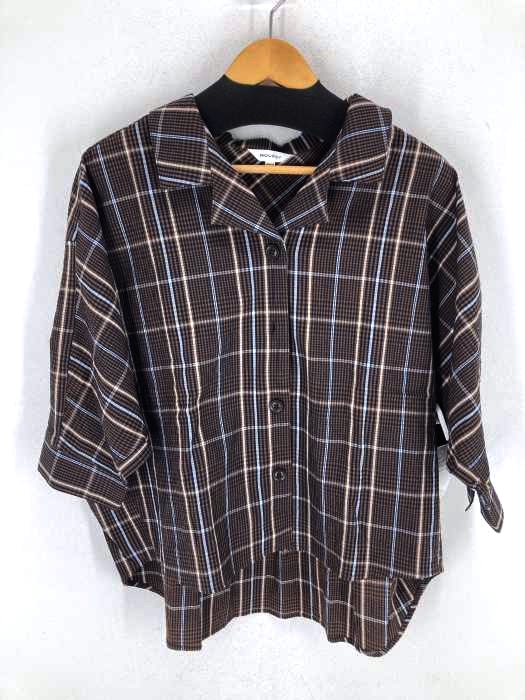 moussy（マウジー） OPEN COLLAR SUCKER PLAID SHIRT レディース トップス