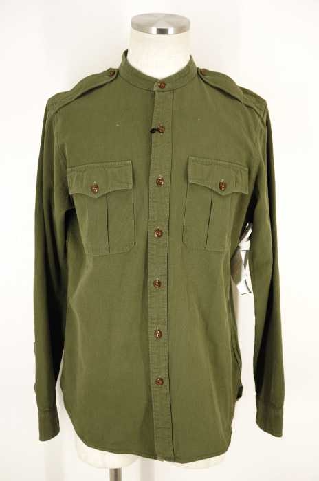 RRL RALPH LAUREN (ダブルアールエル ラルフローレン) コットン ジャカード ミリタリー シャツ メンズ トップス