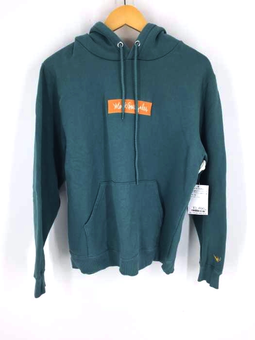 Mark Gonzales（マークゴンザレス） 刺繍BOXロゴ 裏起毛プルオーバーパーカー レディース トップス