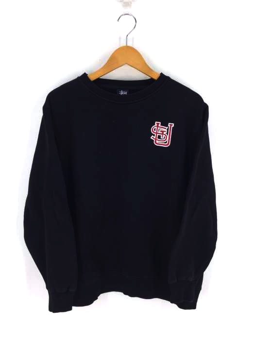 Stussy（ステューシー） 90s 紺タグ USA製 刺繍クルーネックスウェット メンズ トップス