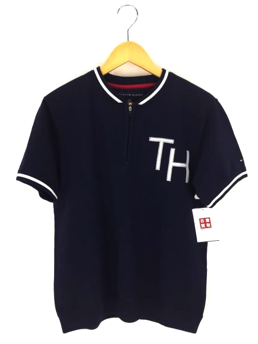 TOMMY HILFIGER(トミーヒルフィガー) ハーフジップ半袖スウェットシャツ メンズ トップス