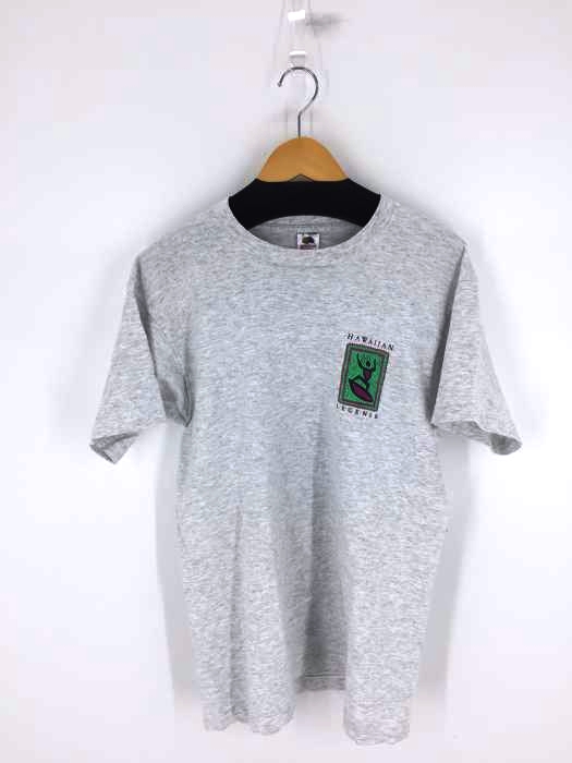 FRUIT OF THE LOOM(フルーツオブザルーム) USA製 霜降り プリントクルーネックTシャツ メンズ トップス