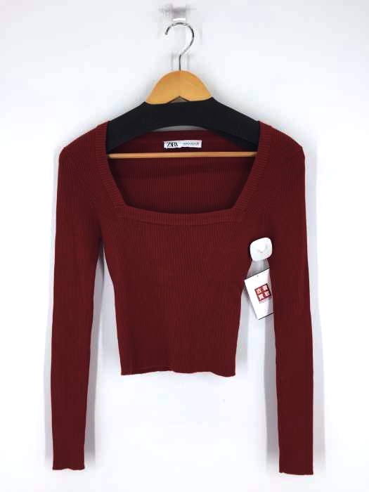 ZARA（ザラ） KNIT SWEATER WITH SQUARE CUT NECKLINE TRF レディース トップス