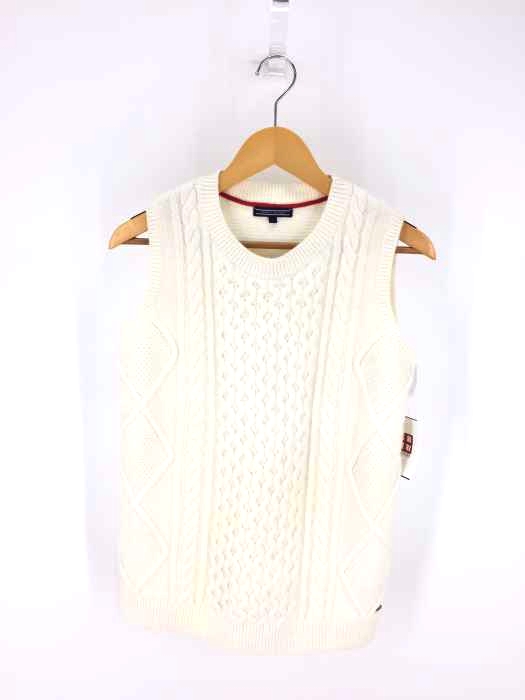 TOMMY HILFIGER(トミーヒルフィガー) ケーブルニットスリーブレスプルオーバー レディース トップス