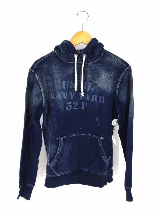 POLO RALPH LAUREN （ポロラルフローレン） US NAVY ダメージ加工スウェットパーカー メンズ トップス