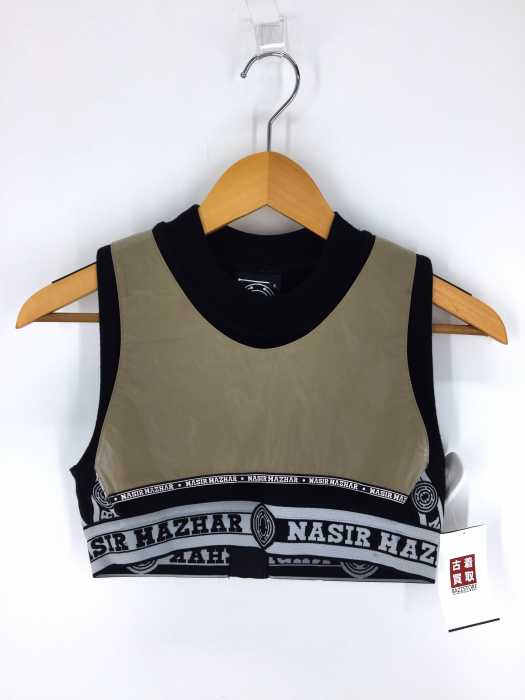 NASIR MAZHAR(ナジールマザー) ロゴ入りショートタンクトップ レディース トップス