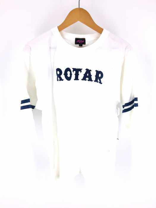 ROTAR（ローター） フロントロゴプリント 7分袖クルーネックカットソー メンズ トップス