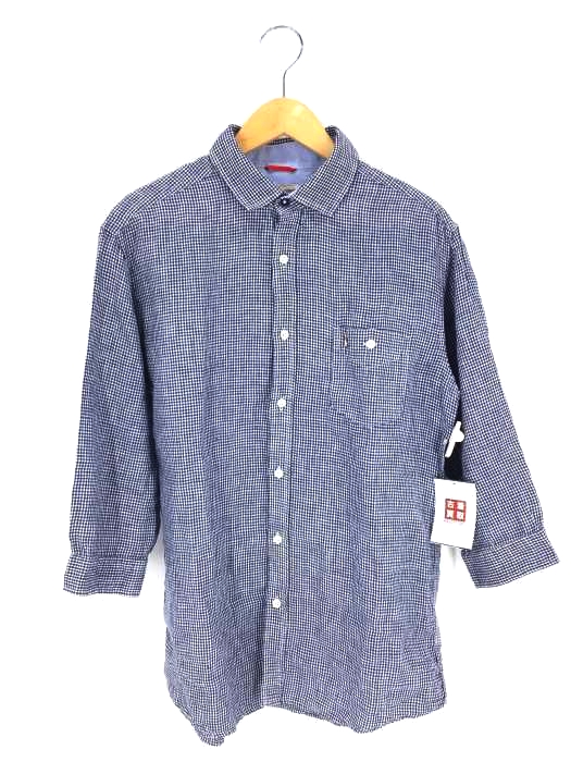 HUSH PUPPIES（ハッシュパピーズ） 七分丈ギンガムチェックシャツ メンズ トップス
