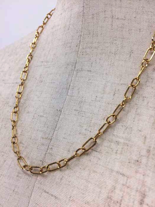 USED古着（ユーズドフルギ） シルバー925 コーティングイエローゴールドネックレス レディース アクセサリー