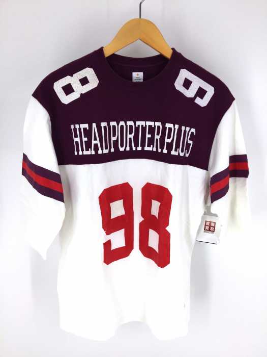 HEAD PORTER PLUS(ヘッドポータープラス) ナンバリング 7分袖クルーネックカットソー メンズ トップス
