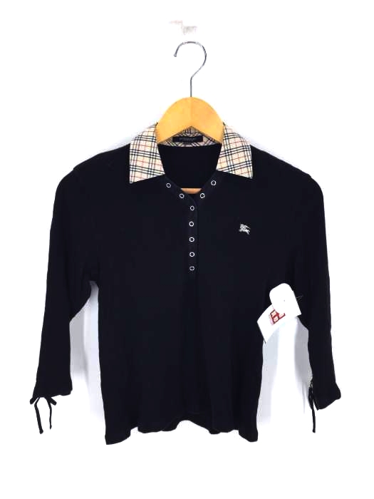 BURBERRY LONDON（バーバリーロンドン） 襟袖ノバチェック ハーフスナップボタン カットソー レディース トップス