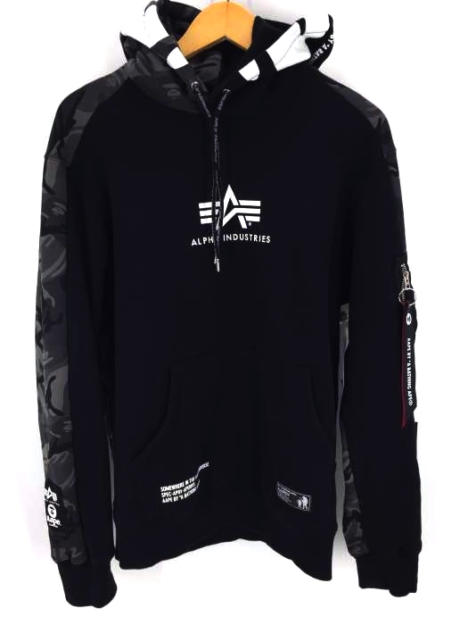 AAPE BY A BATHING APE（エーエイプバイアベイシングエイプ） ロゴプリントプルオーバーパーカー メンズ トップス
