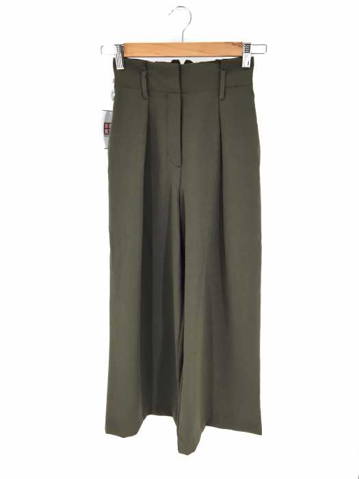 PLST (プラステ) ストレッチダブルクロスハイウエストワイドパンツ レディース パンツ