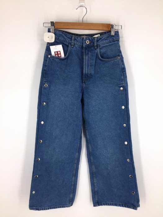 ZARA trafaluc denimwear（ザラ トラファルクデニムウェア） サイドボタン加工デニムワイドパンツ レディース パンツ