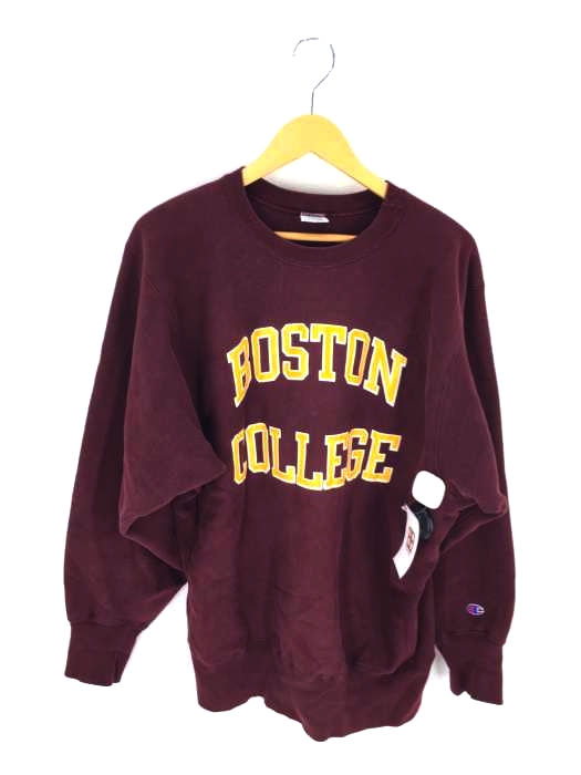 Champion（チャンピオン） 刺繍タグ USA製 REVERSE WEAVE BOSTON COLLEGE ラバー2段プリントスウェット メンズ トップス