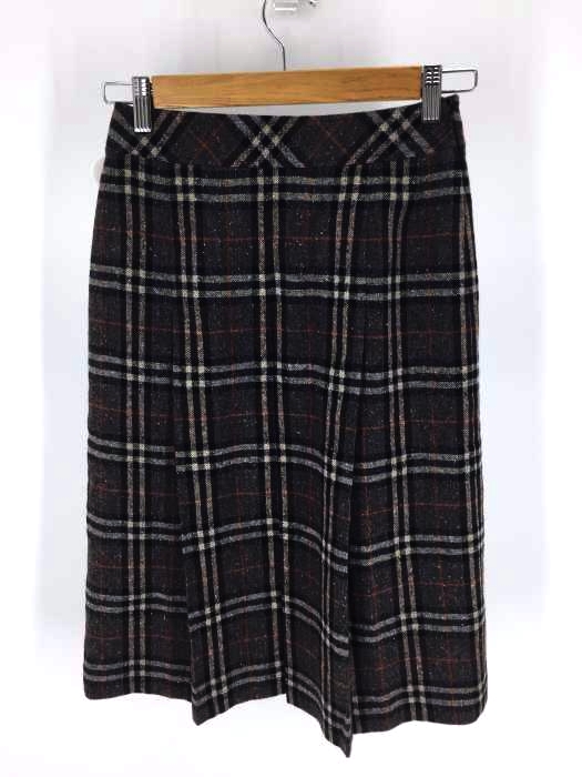 BURBERRY LONDON（バーバリーロンドン） ウール混 タックスカート レディース スカート
