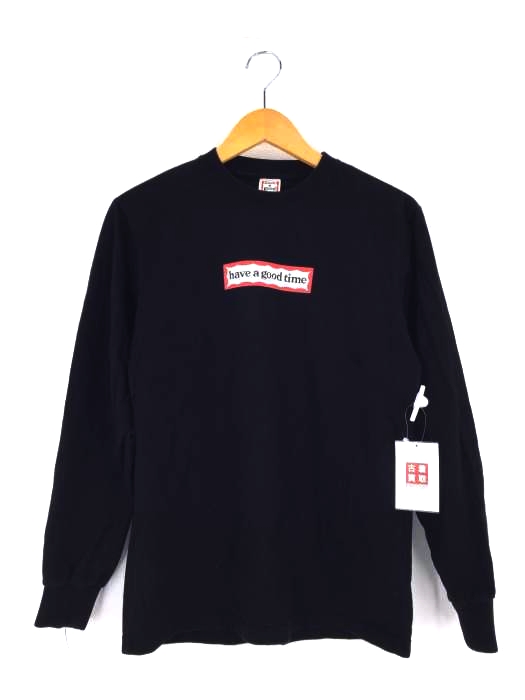 HAVE A GOOD TIME（ハブアグッドタイム） ボックスロゴ長袖クルーネックTシャツ メンズ トップス