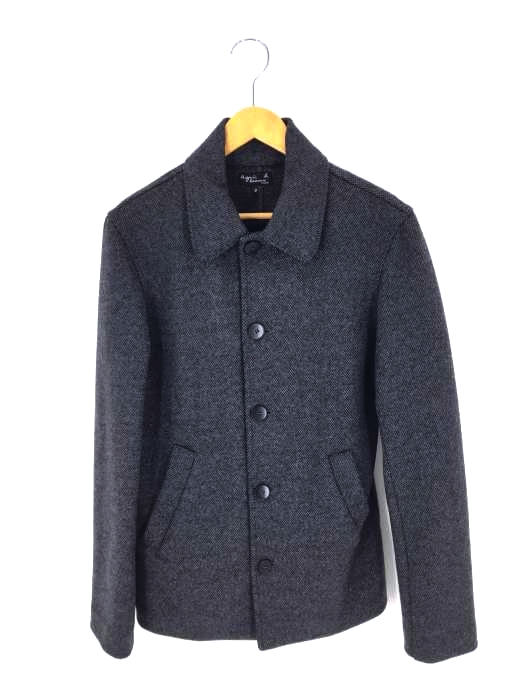 agnes b. homme ウールハーフコート Agnes b.homme（アニエスベーオム） ウール ハーフコート メンズ