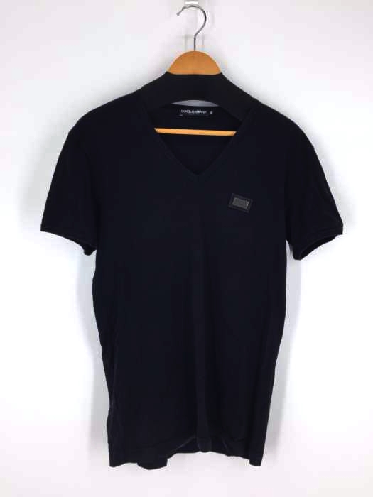 DOLCE&GABBANA（ドルチェアンドガッバーナ） メタルプレート Vネックカットソー メンズ トップス