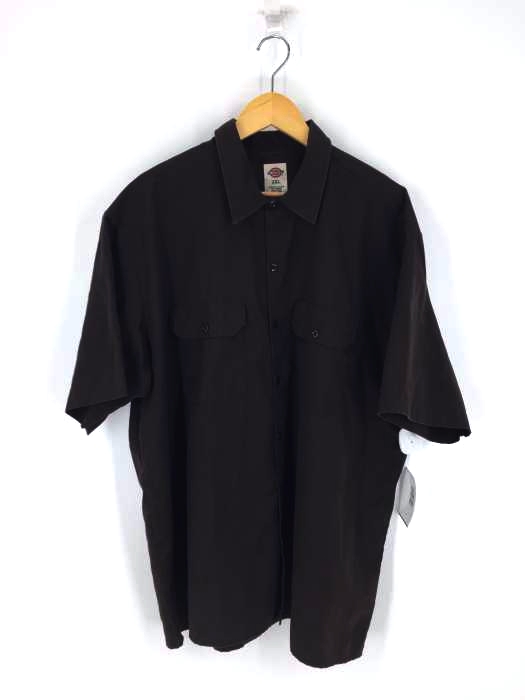 Dickies（ディッキーズ） S/S WORK SHIRT-DARK BROWN メンズ トップス