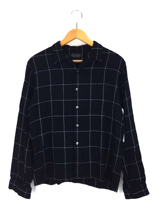 Coal Black(コールブラック) チェック柄 長袖レーヨンシャツ メンズ トップス