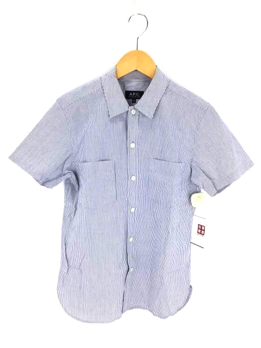 A.P.C.（アーペーセー） ストライプ柄半袖シャツ メンズ トップス