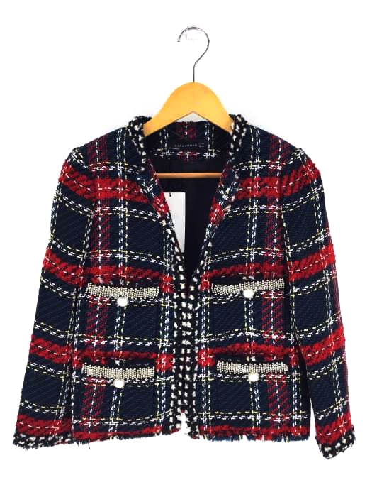ZARA WOMAN(ザラ ウーマン) Plaid Check Tweed Blazer レディース アウター