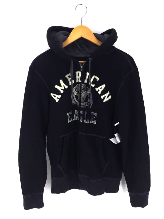 AMERICAN EAGLE OUTFITTERS(アメリカンイーグルアウトフィッターズ) ロゴ刺繍ジップアップパーカー メンズ トップス
